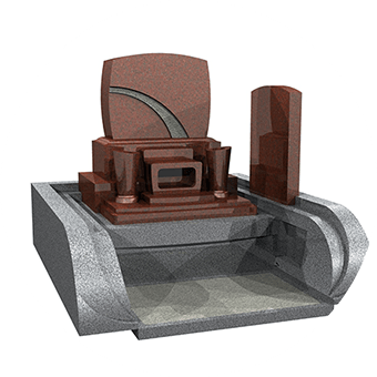 福島県いわき市の洋型墓石セット