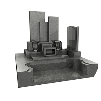 福島県いわき市の和型墓石セット