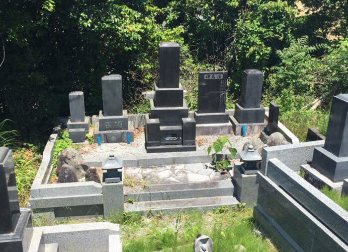 お墓じまい、解体処分1