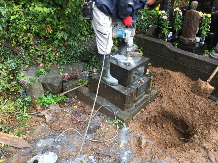 お墓じまい、解体処分5