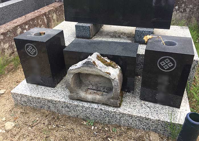 香炉や花立の交換1