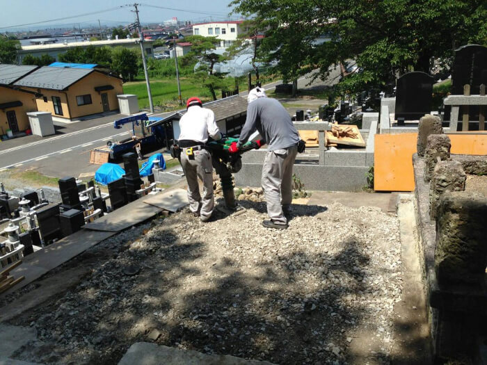 墓石を利用しての建替え3