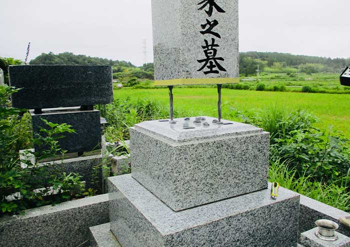 お墓の傾き直し2